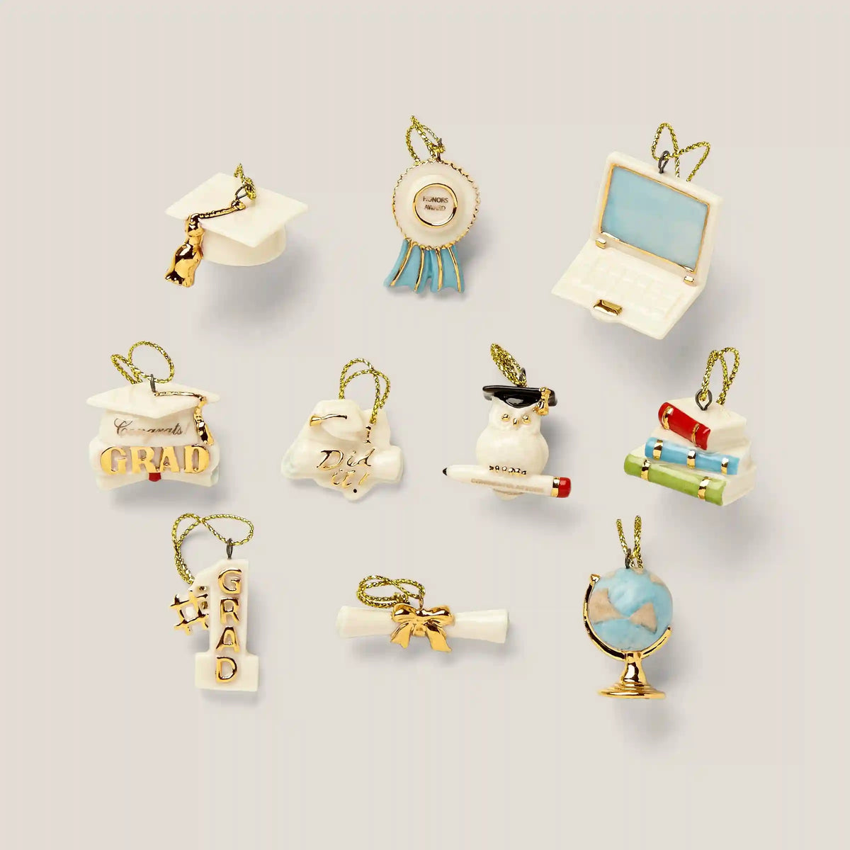 Graduation 10-Piece Mini Ornament Set