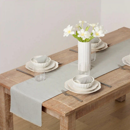 French Perle Dove Grey 70x14 Table Runner