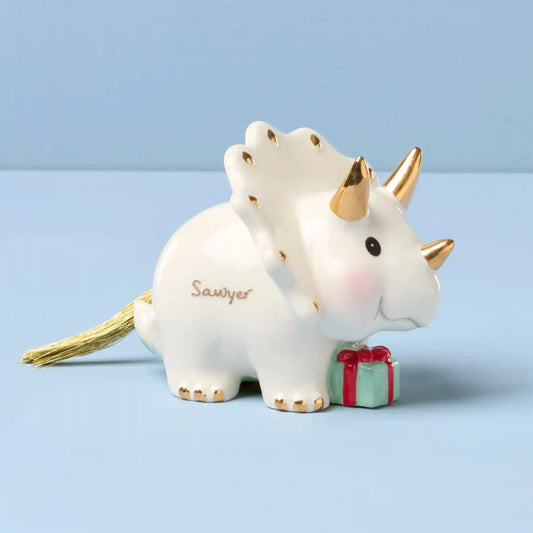 Personalized Triceratops Ornament