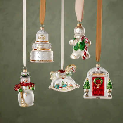 2026 Blown Glass Baby's 1st Christmas Rocking Horse Ornament