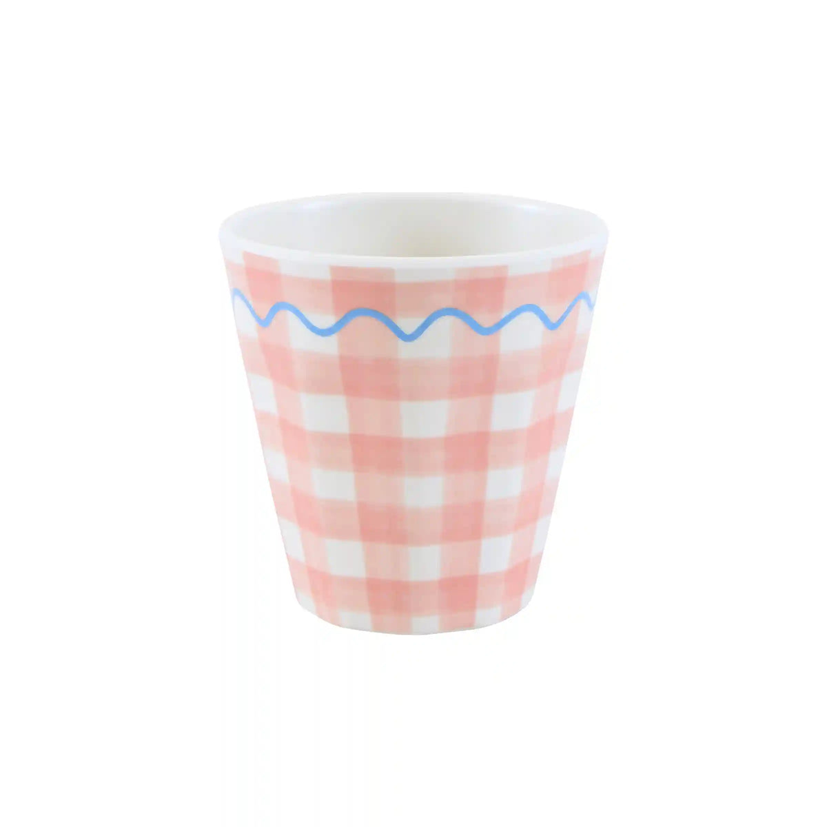 Gingham Reusable Cups, Set of 6