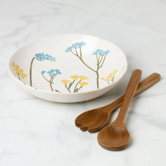 Wildflowers Salad Bowl with Servers