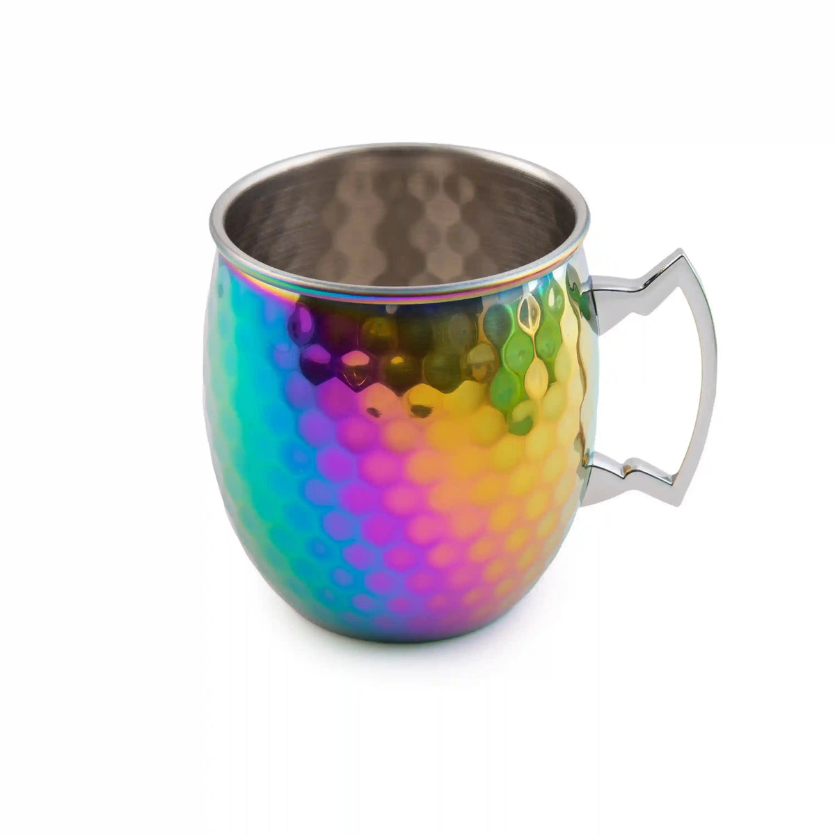 Hammered Rainbow Moscow Mule Mugs, Set of 4