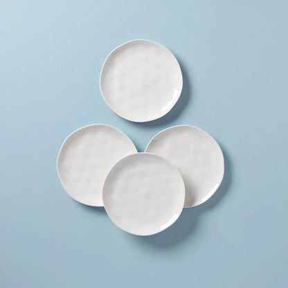 Bay Colors White Accent Plates, Set of 4