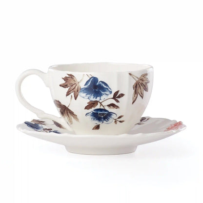 Sprig & Vine White Teacup & Saucer