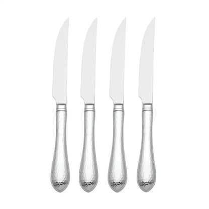 Hammered Antique Steak Knives, Set of 4