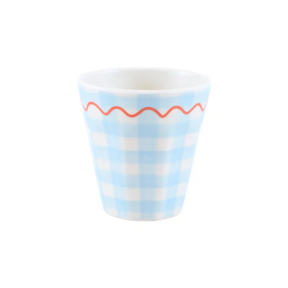 Gingham Reusable Cups, Set of 6