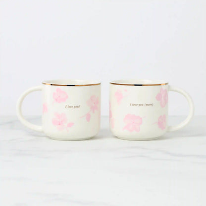 Spring Pansies Mugs, Set of 2