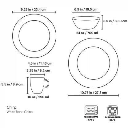 Chirp 4-Piece Place Setting