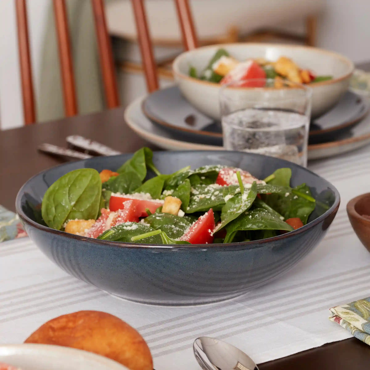 Organic Shades Gray Pasta Bowls, Set of 4