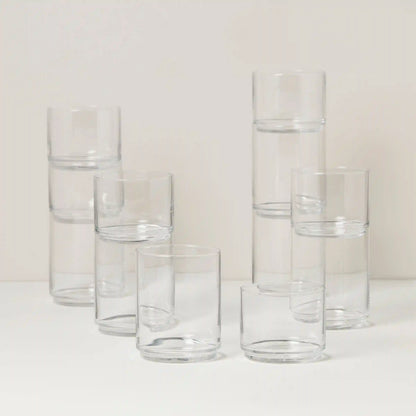 Tuscany Classics Stackable Clear 12-Piece Set