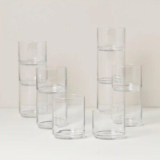 Tuscany Classics Stackable Clear 12-Piece Set