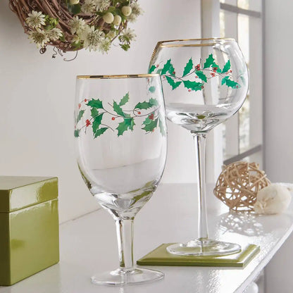 Holiday Balloon Glasses, Set of 4