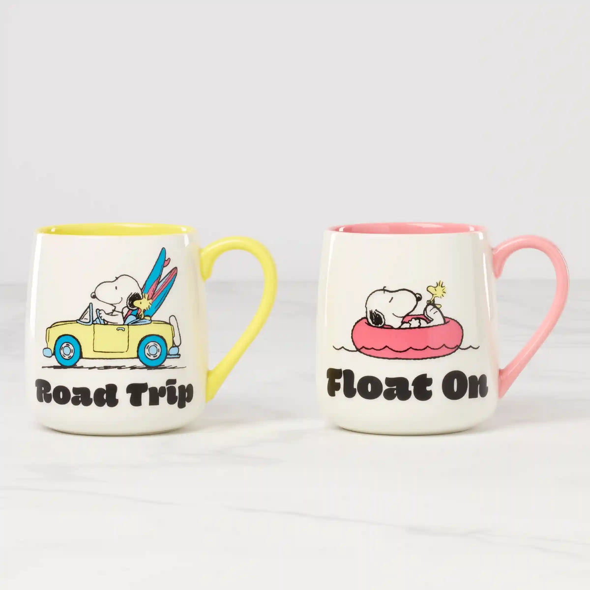 Peanuts Mugs Road Trip-Float On, Set of 2