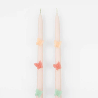 Butterfly Taper Candles, Set of 2