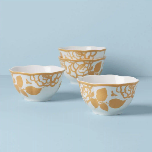 Butterfly Meadow Cottage Rice Bowls, Set of 4