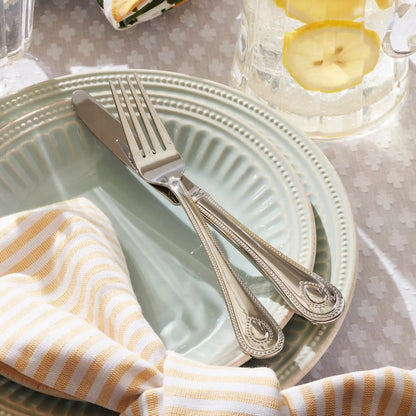 French Perle Groove Ice Blue 4-Piece Place Setting