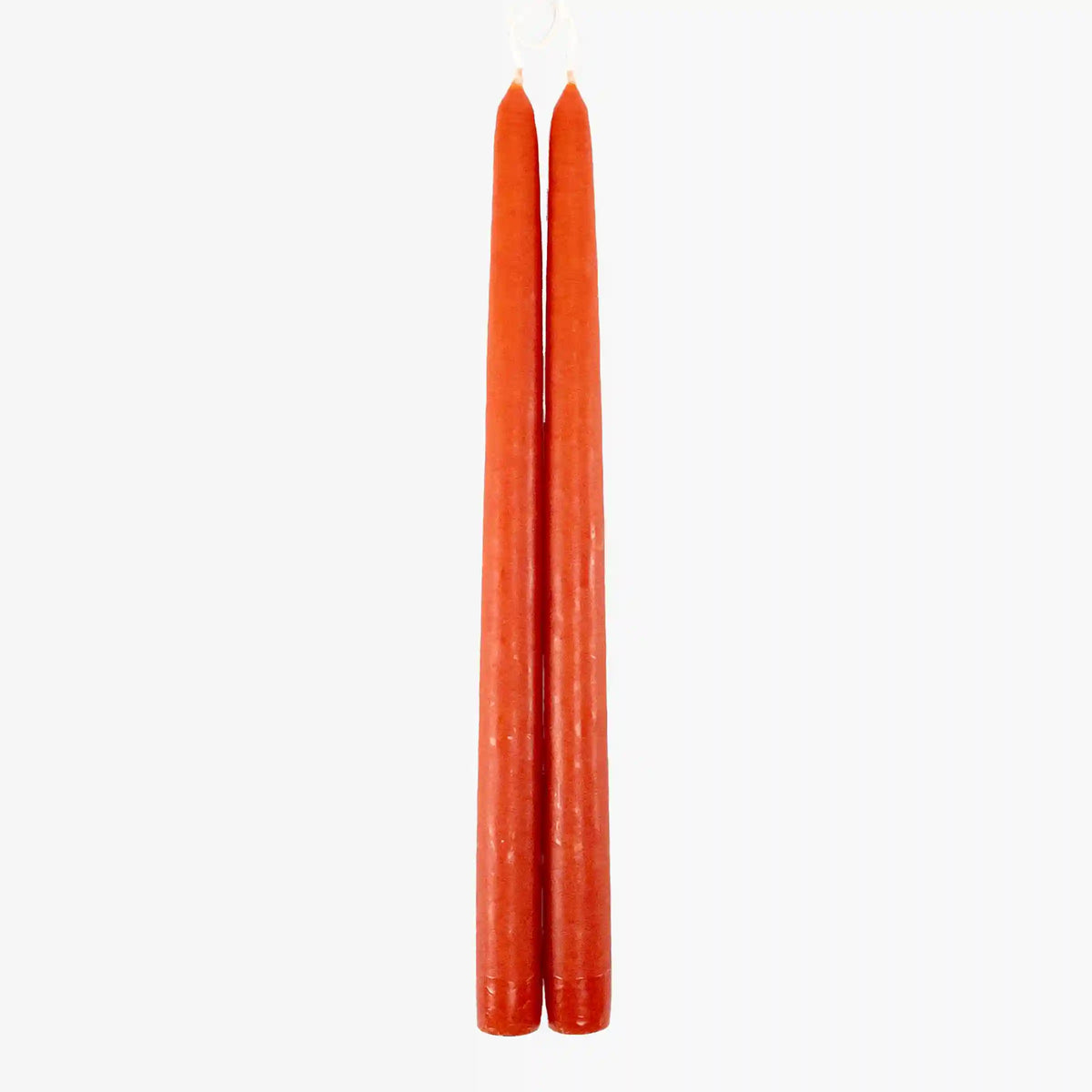 Dripless Vermillion 12" Taper Candles, Set of 2