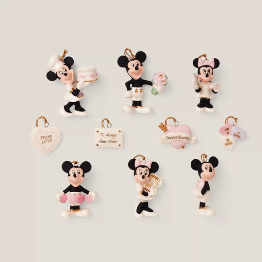 Disney Romantic Moments 10-Piece Mini Ornament Set