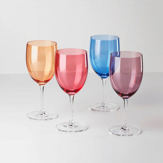 True Colors Wine Glasses, Set of 4