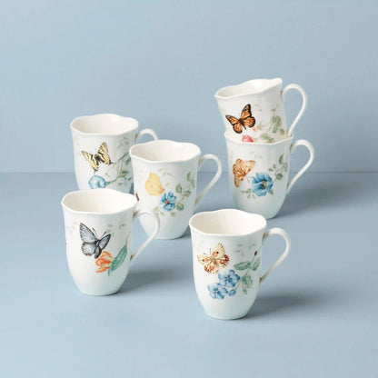 Butterfly Meadow Mugs, Set of 6