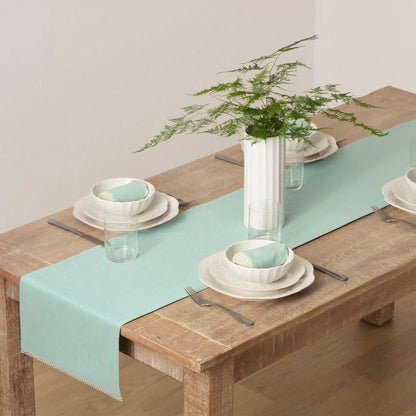 French Perle Ice Blue 14x70 Table Runner