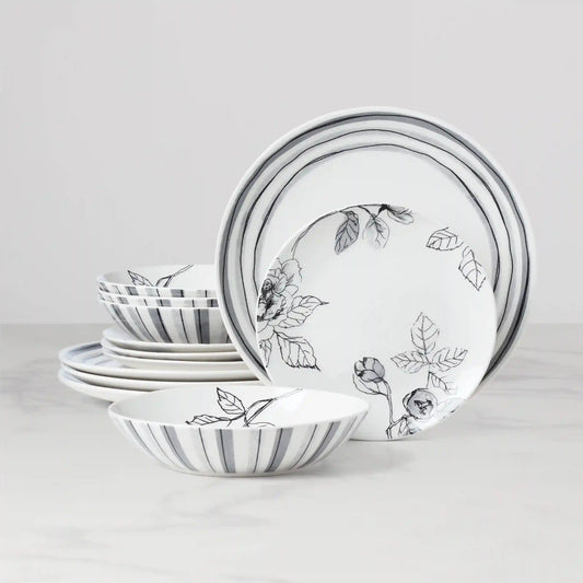 Sketchbook 12-Piece Dinnerware Set
