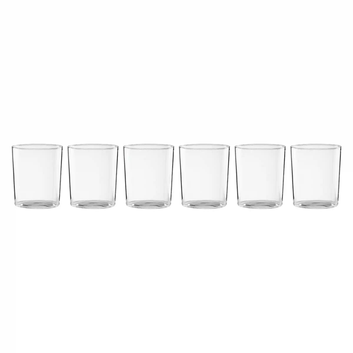 Stackable Clear Tall Glasses, Set of 6