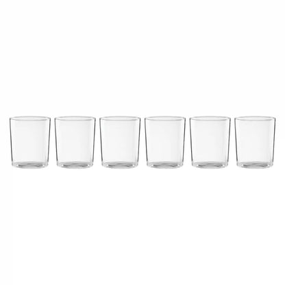 Stackable Clear Tall Glasses, Set of 6