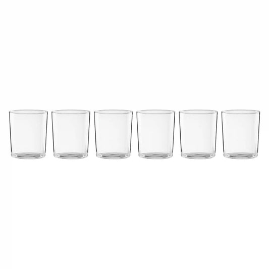 Stackable Clear Tall Glasses, Set of 6