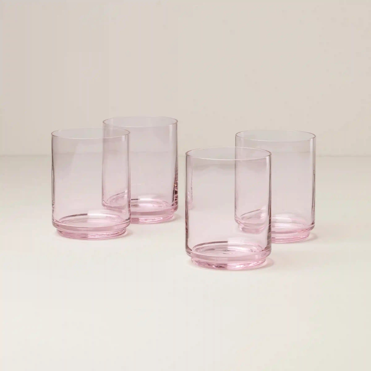 Tuscany Stackable Blush Tall Glasses, Set of 4