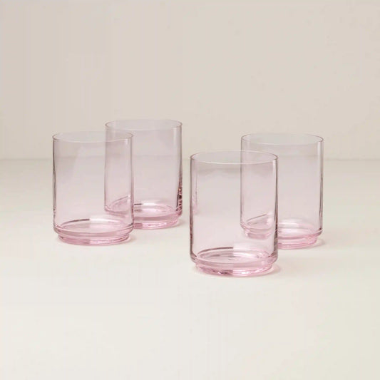 Tuscany Stackable Blush Tall Glasses, Set of 4