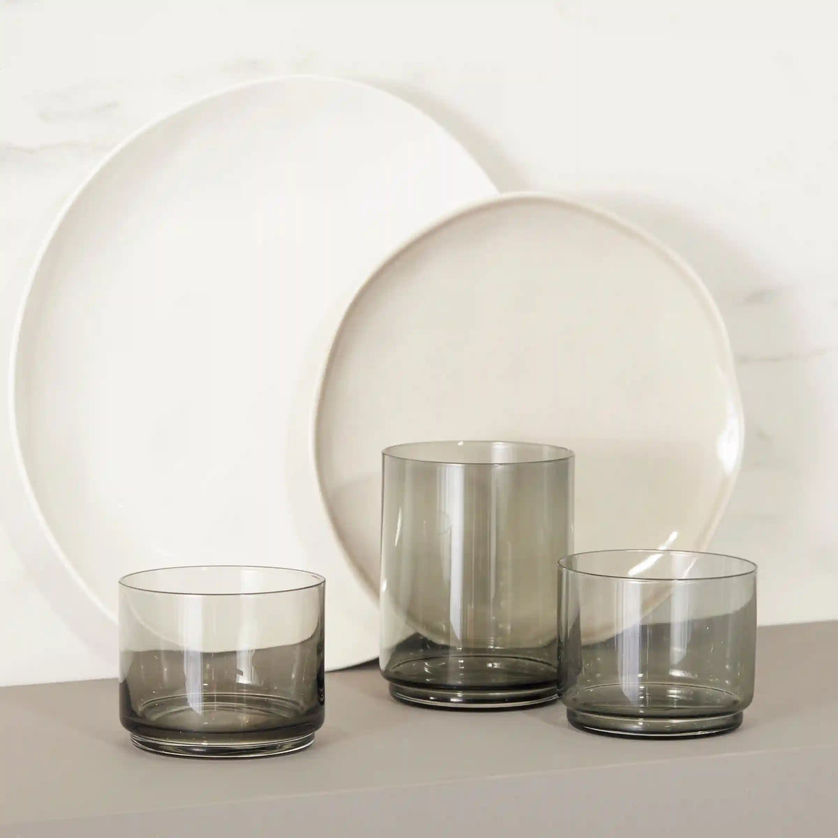 Bay Colors White 12-Piece Dinnerware Set