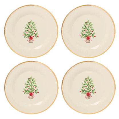 Holiday Tree Accent Plates, Set of 4