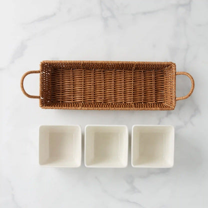 Willow & White, 4-Piece Serving Set