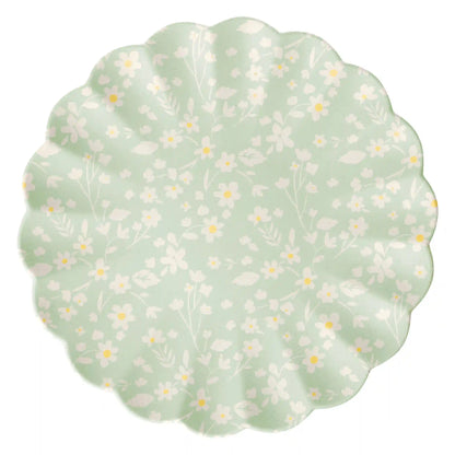 Floral Assorted Bamboo Large Plates, Set of 6