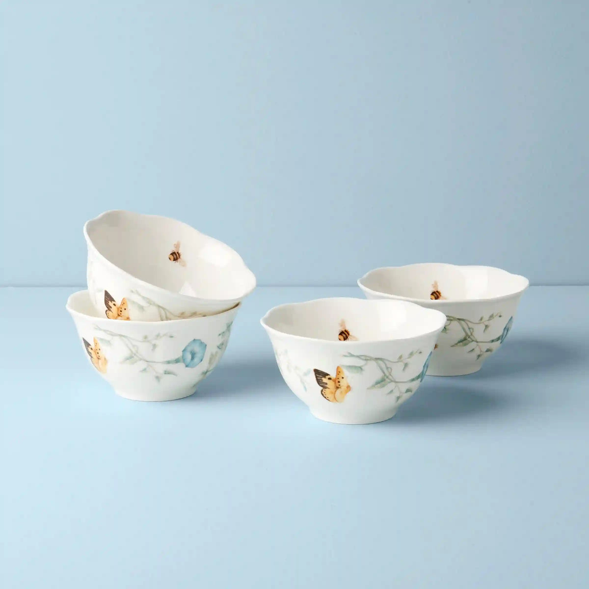 Butterfly Meadow Rice Bowls, Set of 4