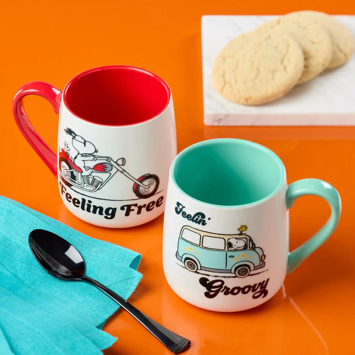 Peanuts Mugs Groovy-Feeling Free, Set of 2