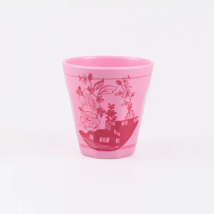 Pink Vintage Botanical Reusable Cups, Set of 4