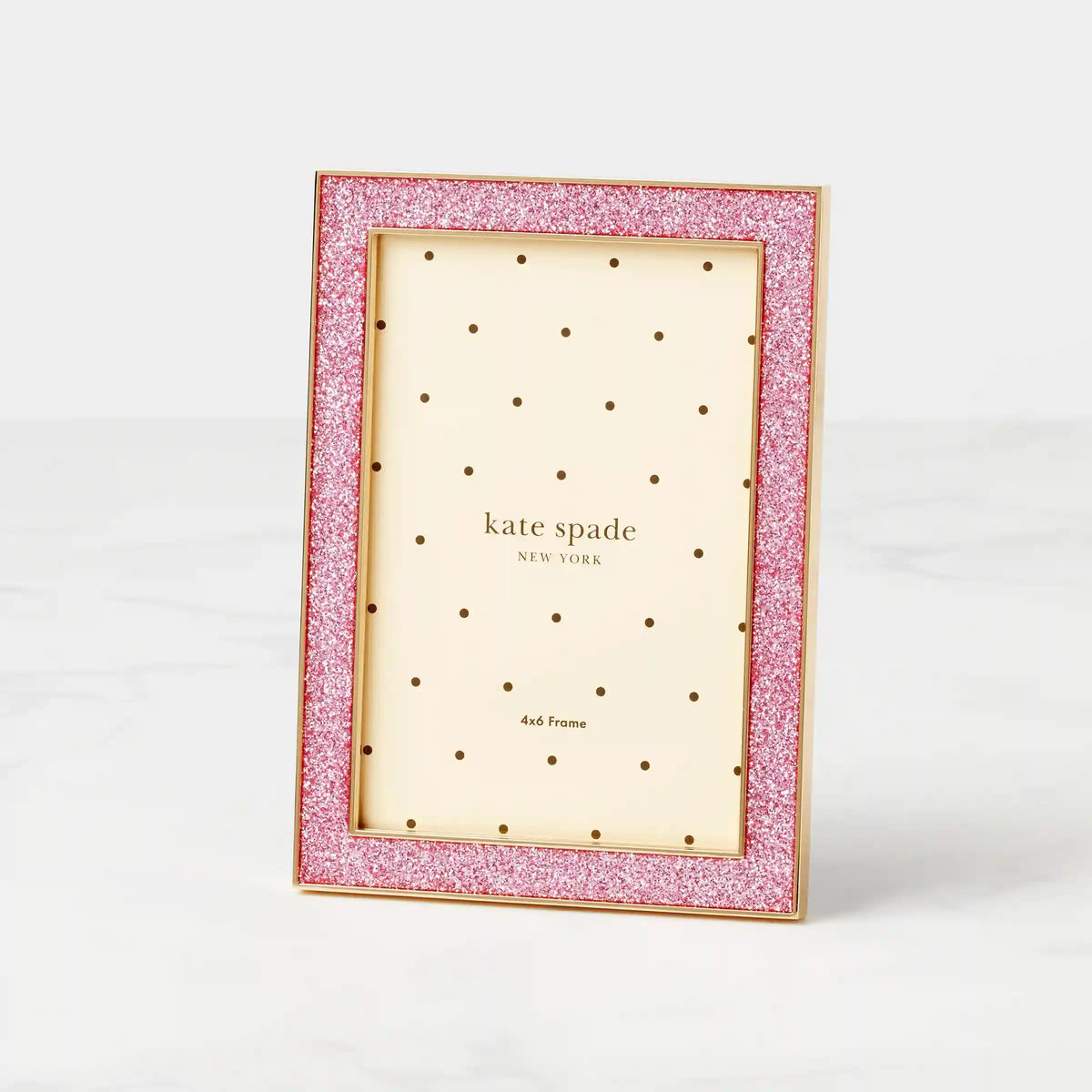 Sitting Pretty Pink Glitter 4x6 Photo Frame