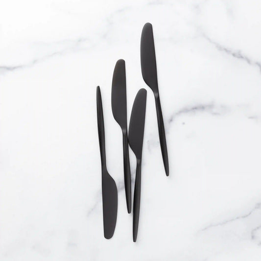Gaze Black Satin Spreaders, Set of 4