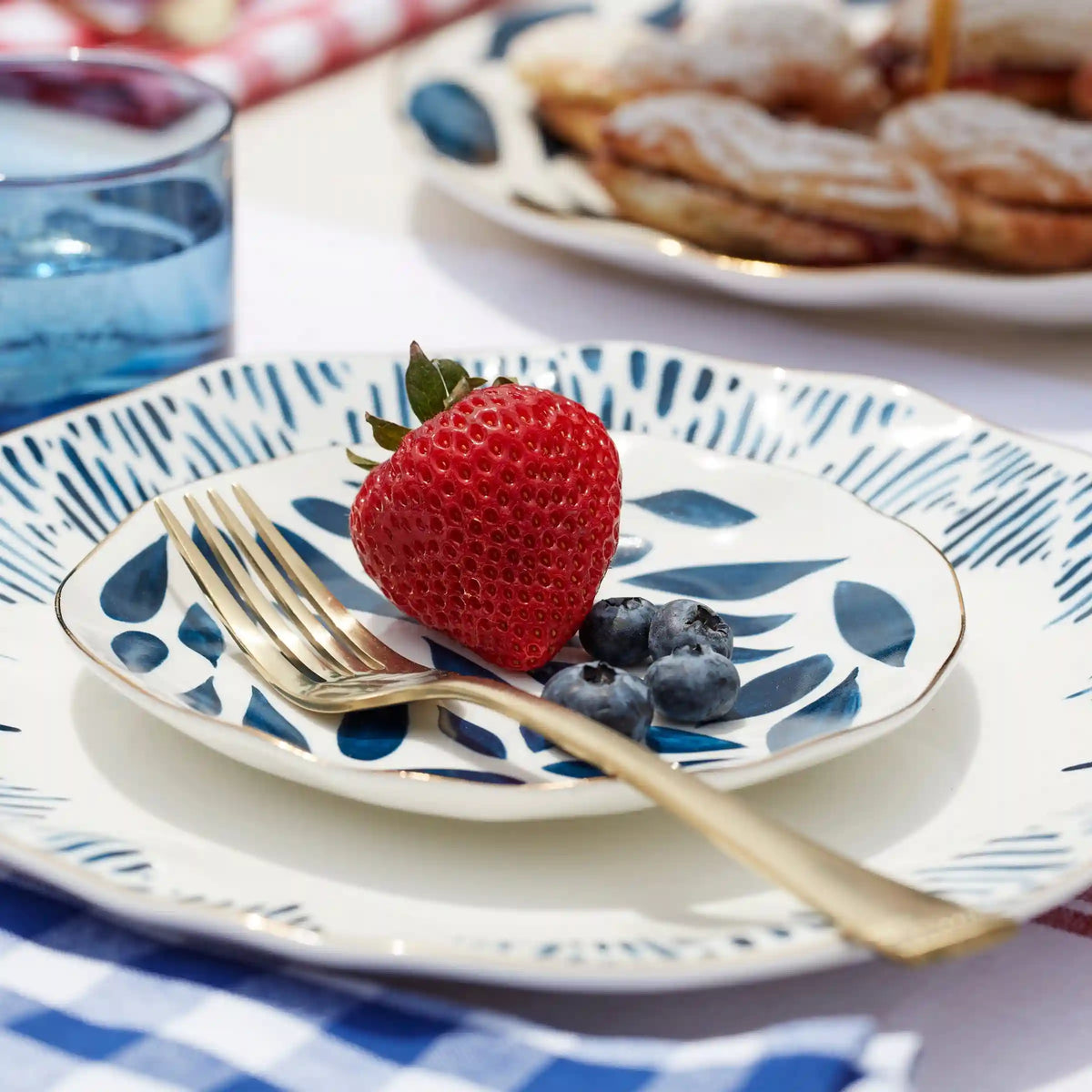 Blue Bay Tidbit Plates, Set of 4