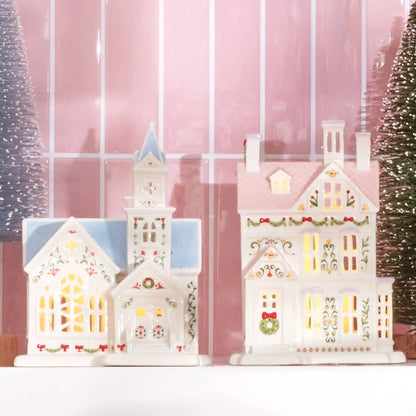 Lenox Holiday Village Lit Christmas House Figurine