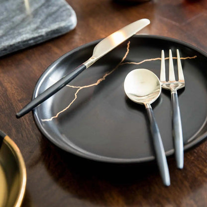 Gaze Black Champagne Satin Spreaders, Set of 4