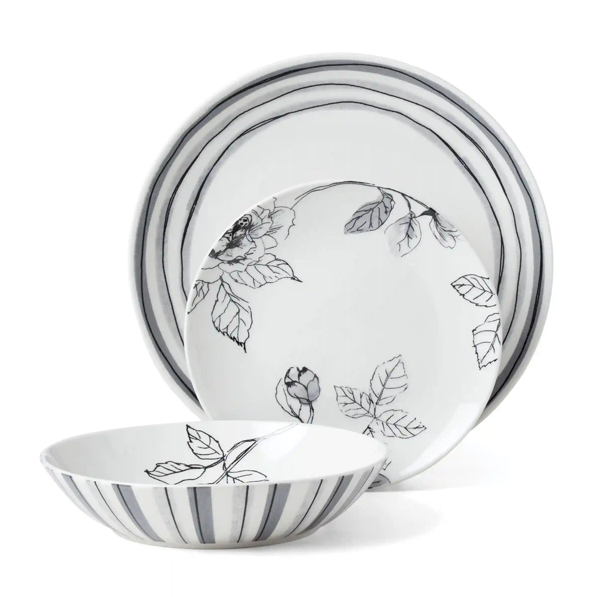 Sketchbook 12-Piece Dinnerware Set