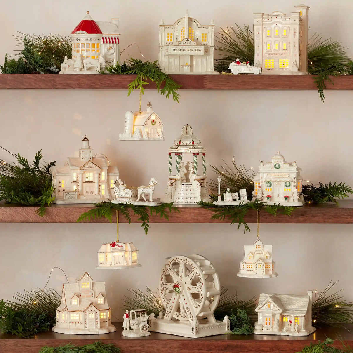 Mistletoe Park Town Hall Lit Figurine