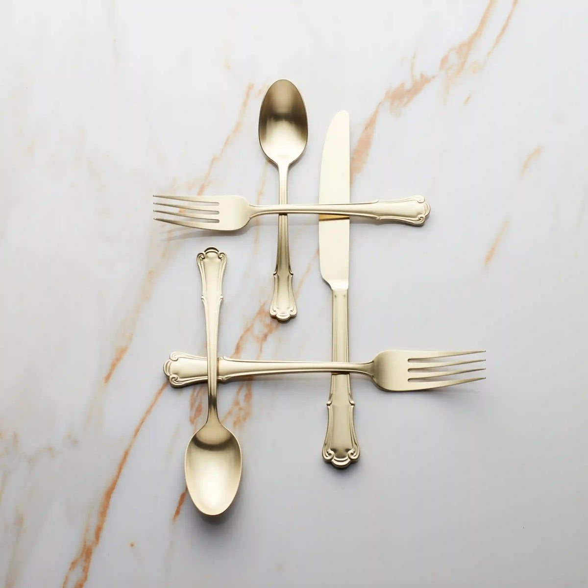 James Street Champagne Satin 20-Piece Flatware Set