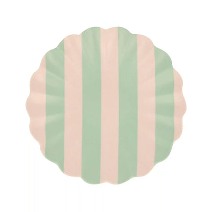Stripey Assorted Bamboo Small Plates, Set of 6