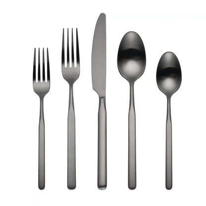 Mercer Gunmetal 5-Piece Place Setting