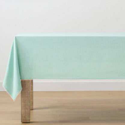 French Perle Solid Ice Blue 60x102 Tablecloth